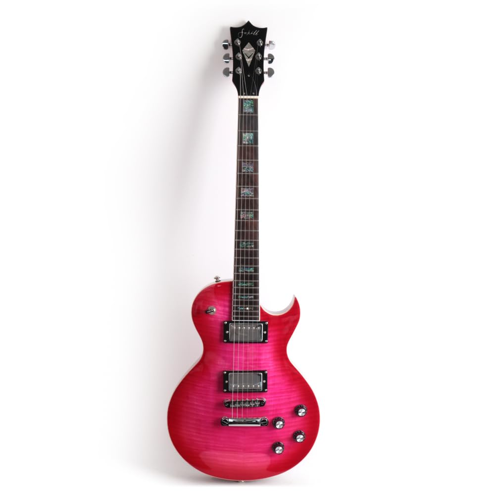 FLP-90 39 Inch Solid Body Full Scale Length Mahogany Body Maple Neck Fretboard Flame Maple Electric Guitar (Canadian Maple TPK)