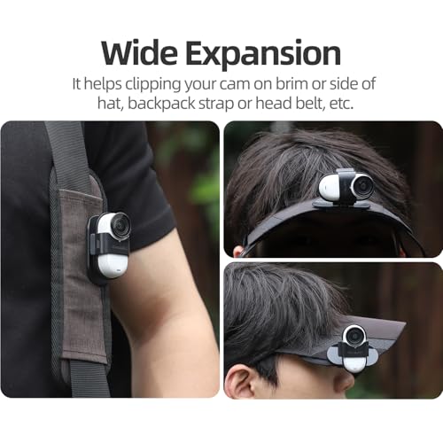 Image of Baseball Hat Clip for Insta360 Go 3s, Vertical & Horizontal Adjustable Baseball Cap Mount Bracket for Insta 360 Go 3s Accessories