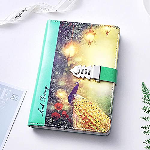 Bloc de notas con bloqueo de contraseña, diario creativo, Bloc de notas, libro de códigos secreto de moda, planificador, diario de viajero, papelería escolar, regalo nórdico Cover