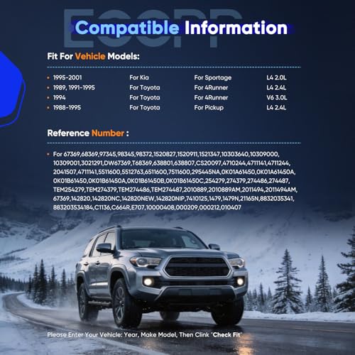 Image of ECCPP AC Compressor for Toyota 4Runner L4 2.4L 1991-1995 | Fit for Kia Sportage 2.0L 1996-2001 Fast Cooling AC Compressor with Clutch