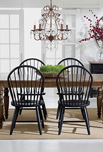 Saint Mossi 5-Lights Crystal Chandelier in Farmhouse Chandelier Style,K9 Crystal Pendant Light Rustic Chandelier for Bedroom,Dining Room,Living Room,H24" x D23",Chain Adjustable - Thumbnail 5