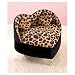 1 X Leopard Animal Print Heart Shape Chair Accessories Jewelry Box