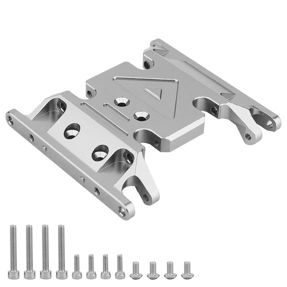 RZXYLRC 1pc Metal Aluminum Alloy Transmission Holder Skid Plate for 1/10 RC Crawler Axial SCX10 II 90046 AXI90075 Upgrade Parts