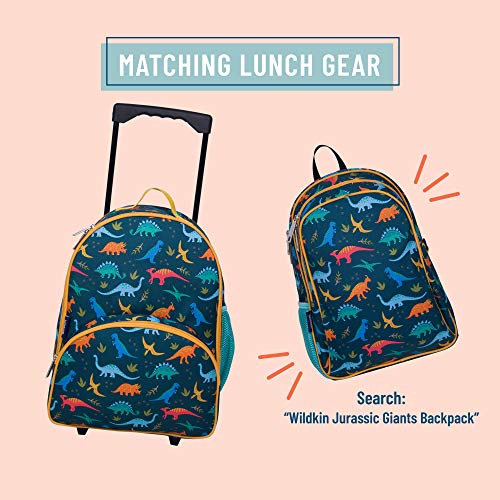 Wildkin Kids Rolling Luggage For Boys And Girls, Carry On Luggage Size Is Perfect For School And Overnight Travel, Measures 16 X 12 X 6 Inches (Jurassic Dinosaurs) #TOP2