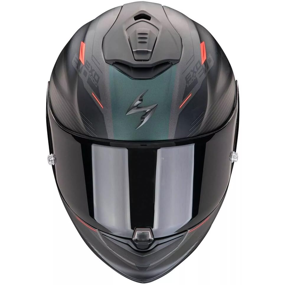 Scorpion Exo-1400 Evo 2 Air Luma, casco negro mate/verde, S 56 cm