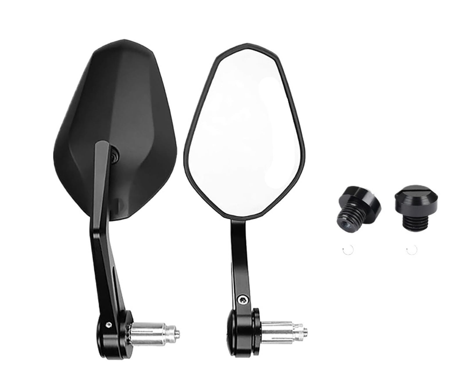 Motocyklowe Lusterka Wsteczne Moto Lusterko końców Pasuje Do Kawasaki Ninja 400 Z650 Z750 Z800 Z900 MT09 07 Motocyklowe Lusterko Wsteczne Uniwersalne Lusterka Wsteczne 7/8 "22mm(Square Bundle1)