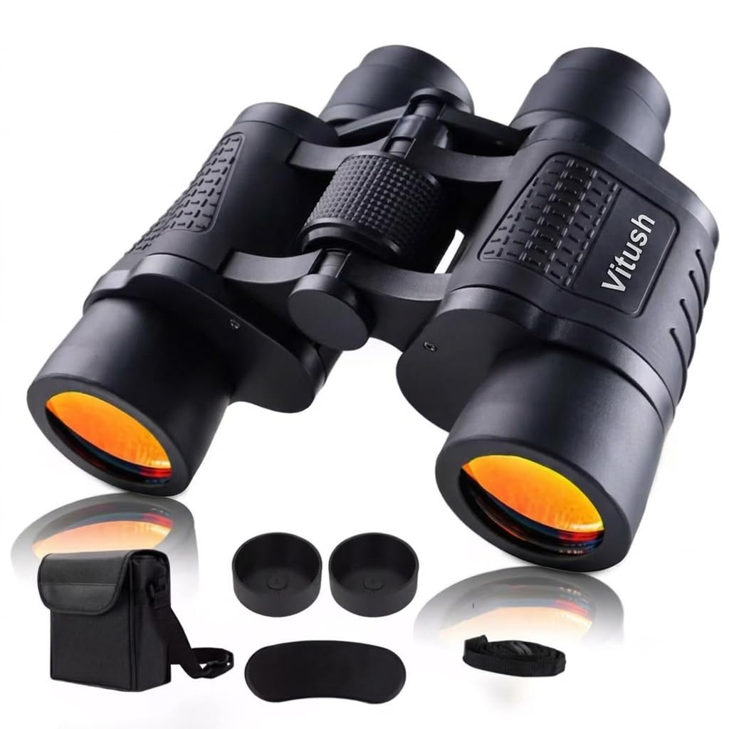 60X60 Binoculars for Adults with Low Light Night Vision, Professional Waterproof High Power Optical Telescope for Stargazing Bird Watching Concerts Football Sightseeing Hunting-image-48