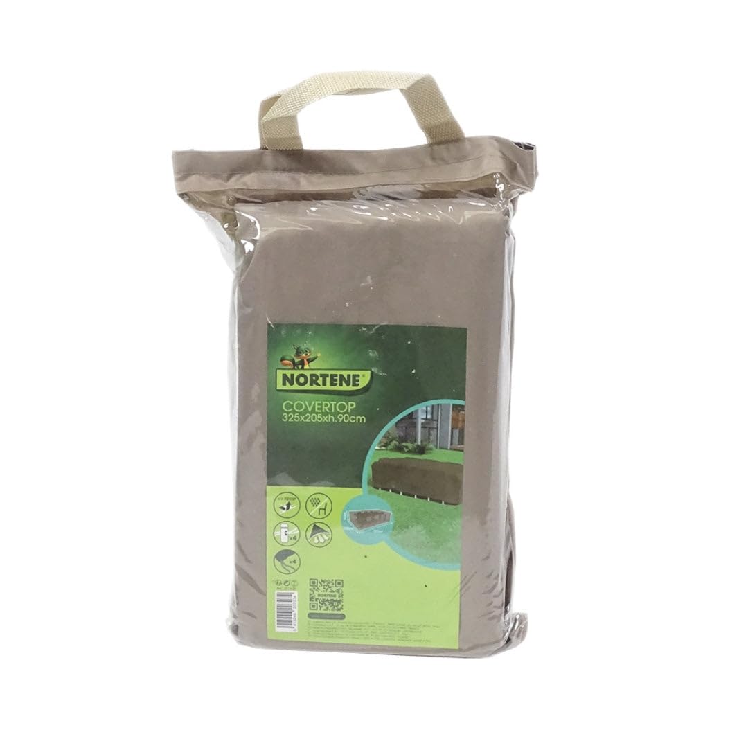 Nortene | Funda Protectora Mesa Rectangular Exterior | Impermeable | Anti-UV | 325x205x90 cm