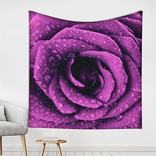 Tapisserie murale roses deco Evealyn habiller un mur blanc salon