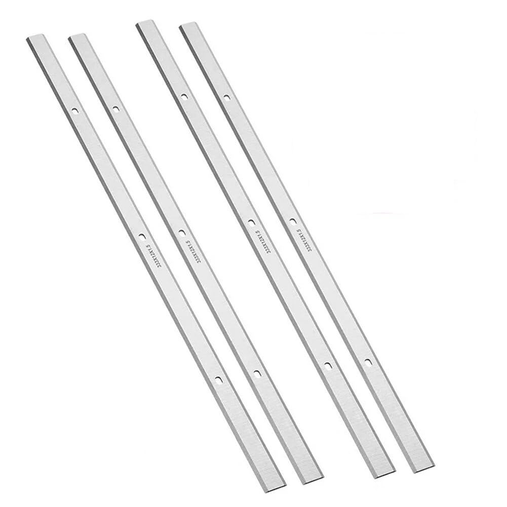 JWOO Cuchillas cepilladoras HSS de 13 "-1/2'' for Metab0 DH330 DH316, Juego de Doble Filo, Cuchillas cepilladoras de Madera eléctricas industriales, carpintería, 4 Uds.