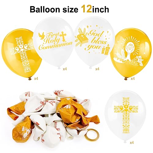 HOWAF First Holy Communion Decorations, First Holy Communion Banner Balloons for Christening Confirmation Decorations - Image 4