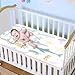 Miaozhen - Cooling Crib Mattress for Baby 28x52 Inches Absorbent Under The Ocean Animal Shark Crab Colorful White Bed Pad for Kids Adults