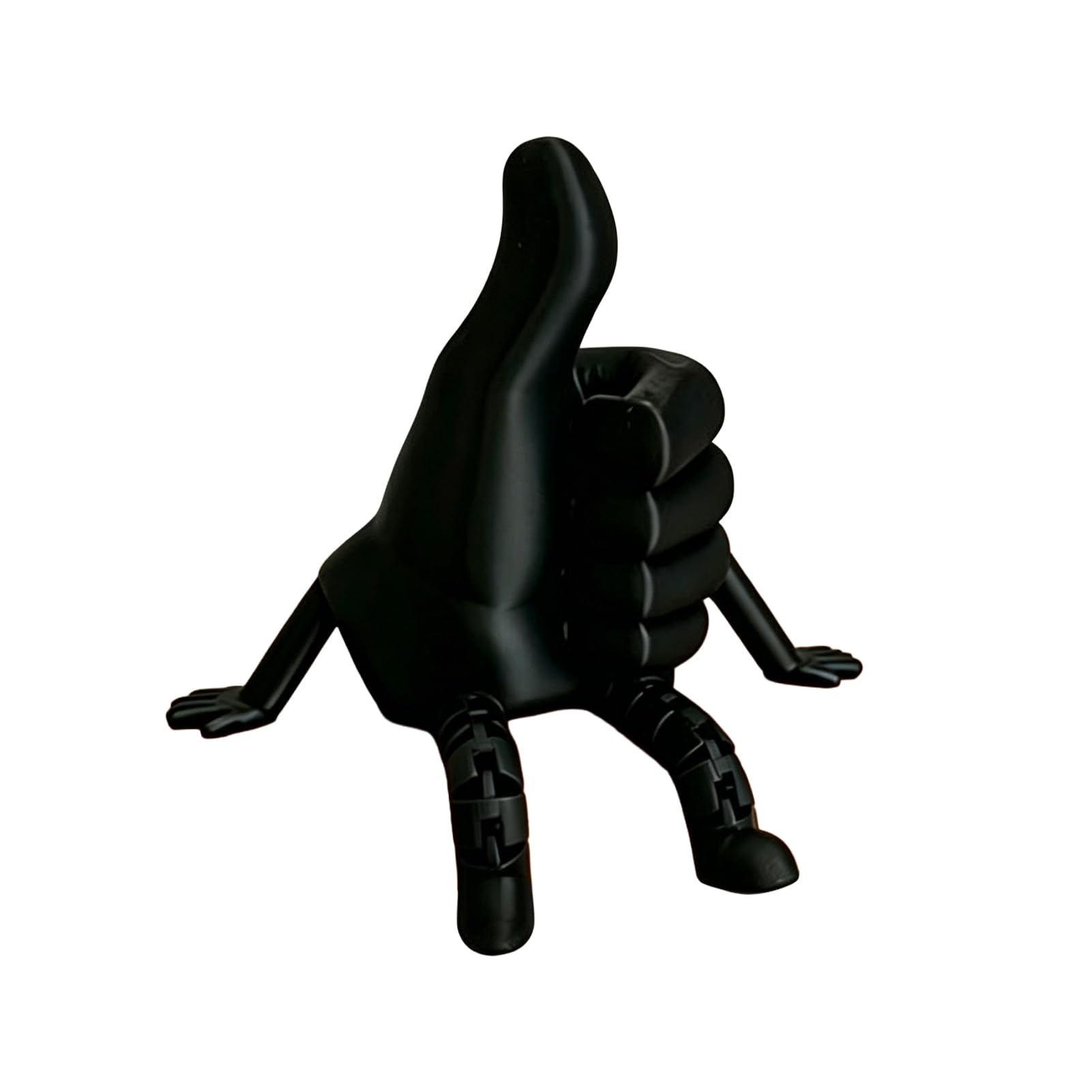 RetroNest 3D Printed Articulated Figure Fidget Toy, Movable Joints for Stress Relief, 10cm One-Piece PLA Ornament for Home Office, Adjustable Posture Healing Gift, Multi-Colour Black