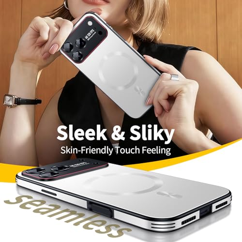 Image of for iPhone 17 Pro Case,Slim Design Compatible with MagSafe,Strong Magnetic Shockproof Military-Grade Protection for Screen & Camera Cover Case for 17 Pro,White