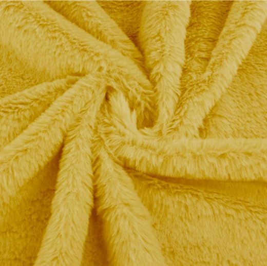 Image of Shaggy Faux Fur Fabric, Super Soft, 6 X 5 Feet (Yellow)