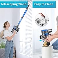 EIOEIR Cordless Stick Vacuum Cleaner, 45 Minutes Run-Time, 4 in 1 Lightweight Stick Vacuum 200W, 3 Power Modes, HEPA Filter for Hardwood Floors, Carpet, Pet Hair, Car (E20 Pro) — image 6
