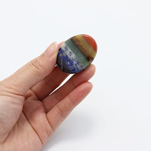 Miniatura 7 de Piedras de chakras, juego de cristales de chakra con piedras de preocupación para la ansiedad, cristales curativos, Cuarzos de energía y piedras