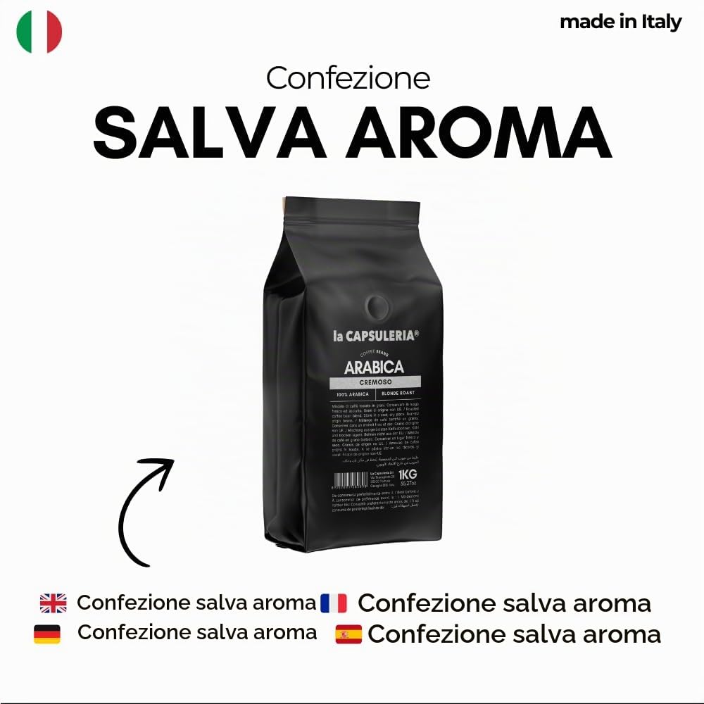 Caffè in Grani (100% Arabica, vellutato, 6 x 1kg)