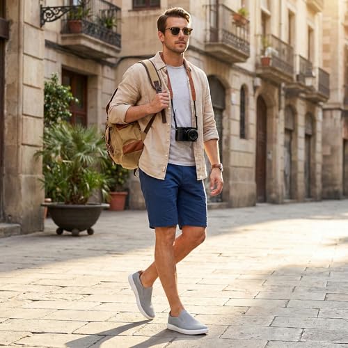 Image of konhill Mens Slip On Loafers Sneakers - Casual Knit Walking Shoes for Men, Lightweight Breathable Memory Foam Boat Shoes, Comfortable Slip-On Driving Loafers for Work Travel Beach