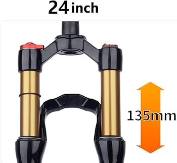 Amazon.co.jp: バイクエアサスペンションフォーク 24インチ 1-1/8