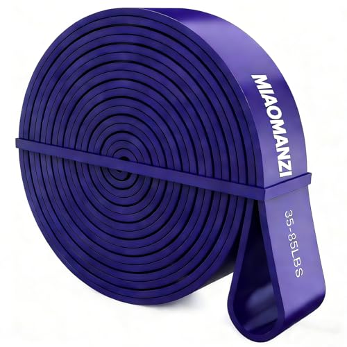 Cintas de Resistencia de con 5 Grados, Resistencia con Cuenca de Puerta, 2 * empuñaduras, Instrucciones de Ejercicio y Bolsa de Carga, Cintas de Gimnasio (púrpura)