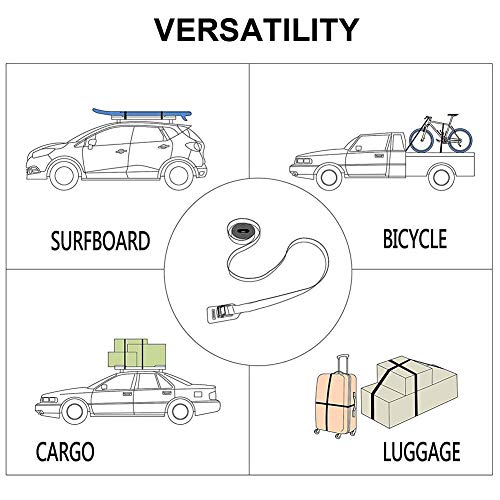 Mind And Action 16 Ft Sturdy Tie Down Strap Lashing Strap With Rubber Padded Cam Lock Buckle,For Car Roof Rack,Kayak Canoe Sup Surfboard Tie Down,Boat Trailer Tow Strap(4 Pack) #TOP2