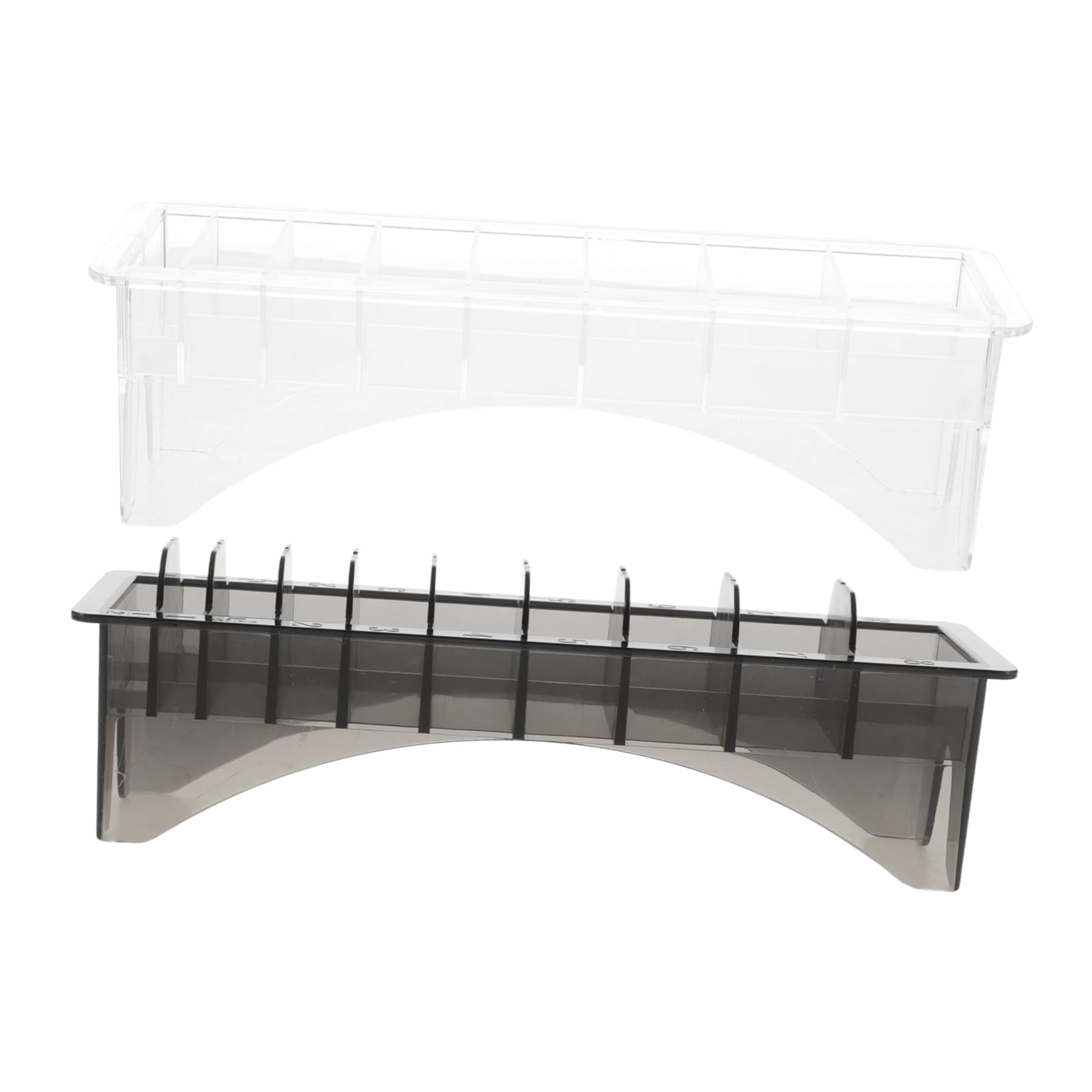 FOMIYES 2pcs Acrylic Hair Clipper Organizer Comb Holder Barber Accessories Storage Box for Barbershop