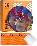 K&F CONCEPT Nano-Bacis 82mm Linear Medium Prism Bilateral Trailing Prism Filter, Filtro a Effetto Speciale in Vetro Ottico con 3 Panni per Pulizia