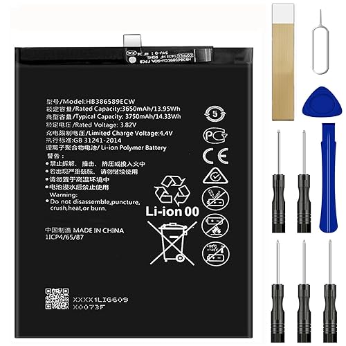 WUHAO for Huawei Mate 20 Lite Battery HB386589ECW Replacement Battery,for Mate 20 Lite SNE-LX3 SNE-LX1,Nova 3 PAR-LX9,Honor 8X JSN-L21 JSN-L22 JSN-L23 Battery with Adhesive Tape Tool Repair Kit