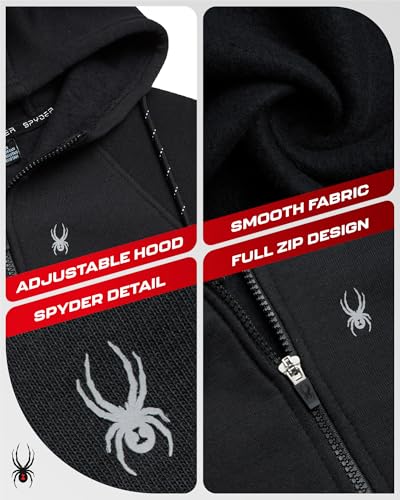 Spyder Womens Fleece Hoodie - Athletic Performance Full Zip Up Soft Fleece Hooded Sweatshirt (Available in Plus Sizes)2