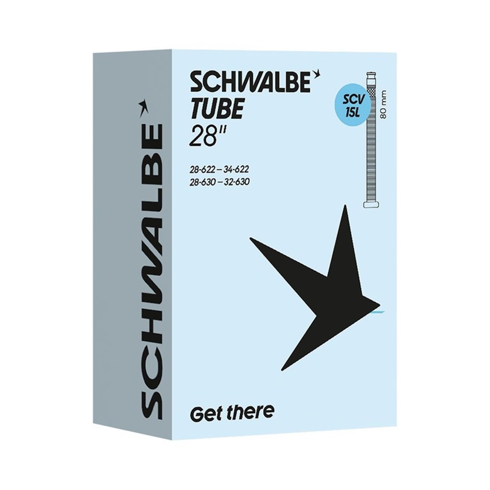 Schwalbe SCV15L Bicycle Inner Tube 28/34-622/630 IB 80 mm