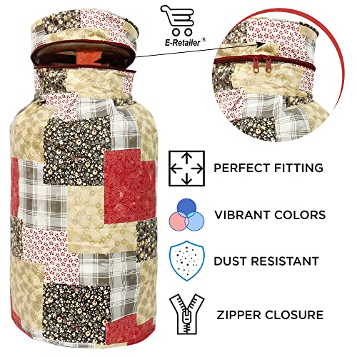 Image of PVC Waterproof 3-Layered LPG Gas Cylinder Covers with Zip Enclosure Pack of 2- (Color-Floral Multi, Size-26x14 Inches)