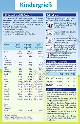 Hipp Bio Melkpap Mix, 4 soorten: Kindergrit, Fijne vruchten, Banaan en vruchtenyoghurt (4 x 450 g) - Image 3