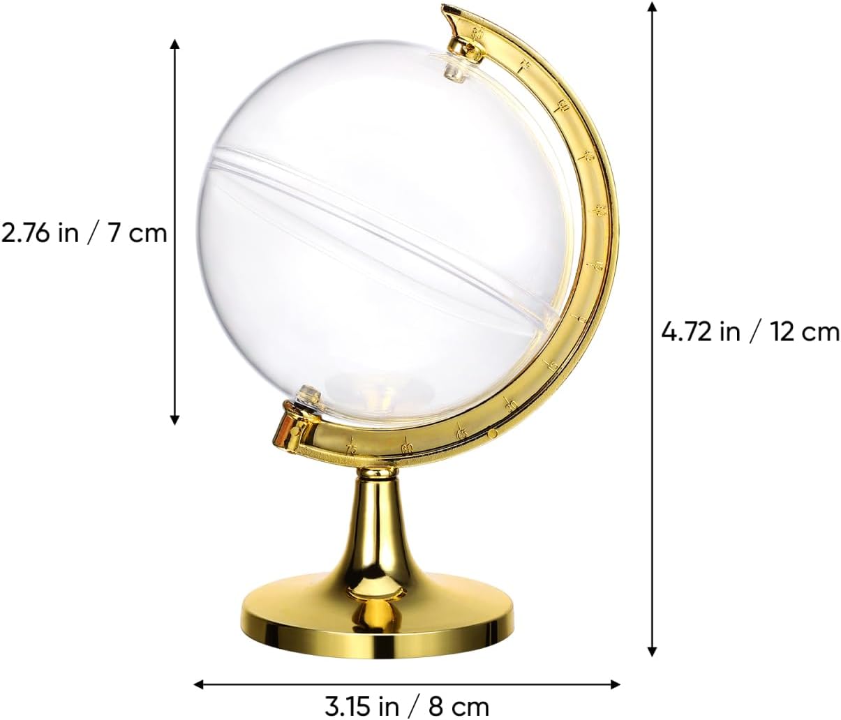 SHOWERORO Clear Plastic Candy Box 12 pack Globe Treat Boxes 4.72 X 2.75 X 2.75 in Candy Gift Box for Wedding Favors Christmas Party Small Gifts Event Decorations