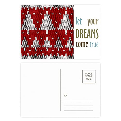 Cartes postales en tricot nordique Red Tree x20 Dream Come True