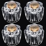 Enhon 2 Pairs Bathroom Faucet Knobs Replacement Compatible with Delta/Delex