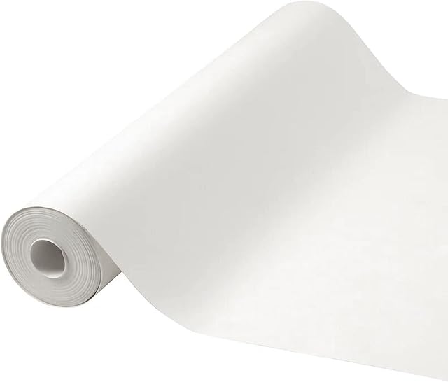 Lining Paper for Walls Paintable Wallpaper - Backing Paper Plain White Thick Painting Paper, Heavy Duty PVC Free and Breathable | 10m Roll