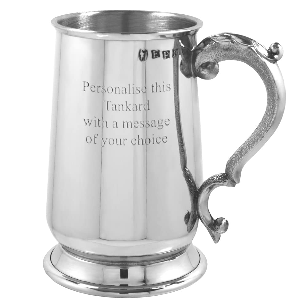 English Pewter Company 1 Pint Rodney Pewter Tankard - Heavy Gauge, Handmade In Sheffield With Free Engraving-435207
