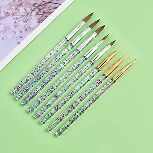 joyan 8 Stück Acryl Nägel Pinsel, Gel Nagel Pinsel, Acryl Pinsel für Nägel, Nagelpinsel Acryl, Nagelpinsel für gel… – Bild 6