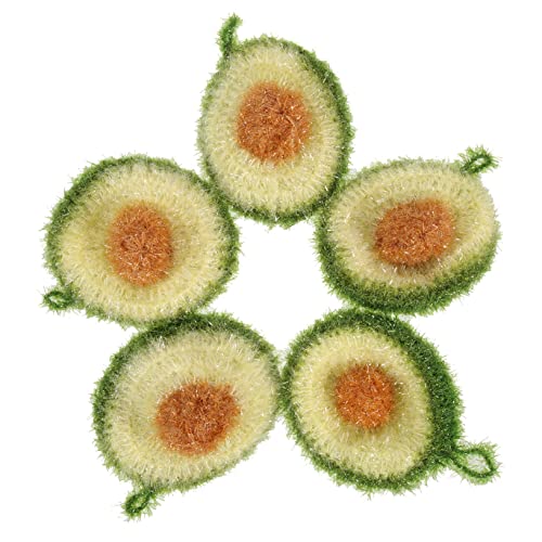 Image of UPKOCH 5pcs Sponges Scrubbers Fruit Shape Kitchen Cleaning Sponges Dishwashing Cloths Scourers Sponges Scrubber Cleaning Ball for Pot Bowl Stoves Cooker Hoods
