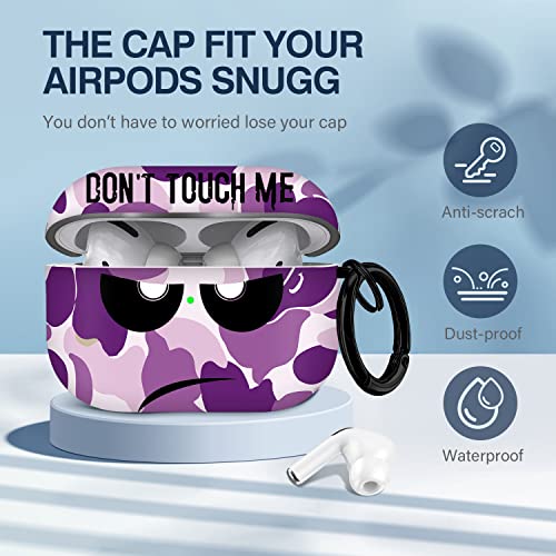 Image of for Airpods Pro 2nd Generation Case 2022, Don't Touch Me for Airpods Pro 2 Cover with Keychain /Lanyard Soft Cute Shockproof Cover for Women Men Compatible Apple AirPod Pro 2 (Purple)