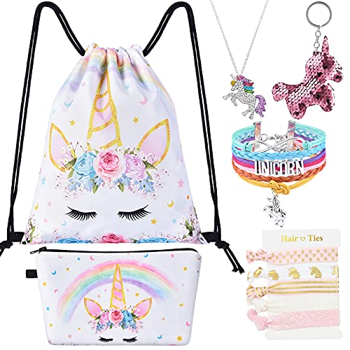 Borsa A Tracolla Per Bambine Con Unicorno – Pochette Portagioie E Trucchi, Regalo Per Ragazze Con Decorazioni Arcobaleno, Dimensioni 22x19 Cm, Colore 5 - 4