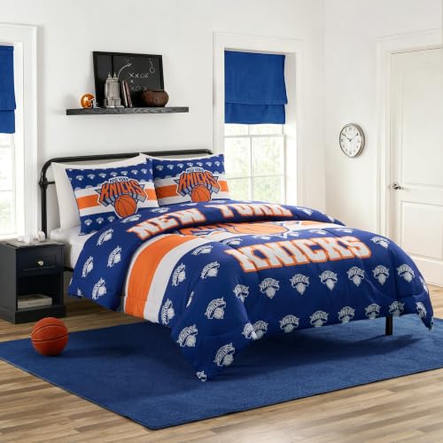 Proformance Home New York Knicks Full/Queen Comforter Set – Officially Licensed NBA Bed in a Bag with Comforter & Sham(s) for Bedrooms, Dorm Rooms & Kids Rooms, Machine Washable