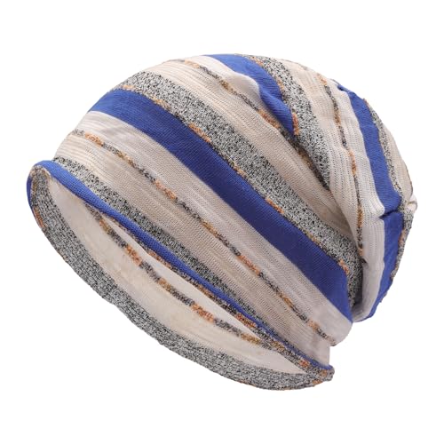 Image of ZLYC Cotton Thin Slouchy Beanie Hat for Men Women Fashion Soft Stretch Knit Skull Cap