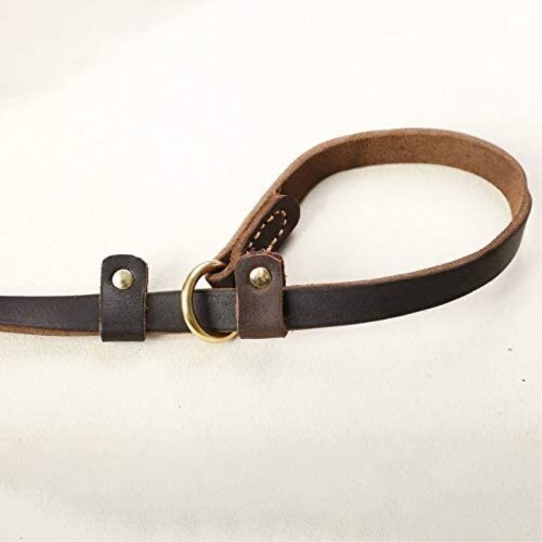 Correa Perro Correr Correa Grande para Perro, Collar Deslizante para Mascotas, Cuerda de tracción Cuero Genuino para Perros Antideslizantes Reforzada(1.8 * 180CM)
