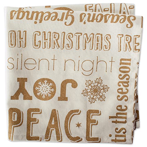 DII Holiday Dining Table Linen Metallic Fabric Kitchen Décor, Christmas Napkin Set, 20x20, Gold Holiday Collage, 6 Piece - Image 5