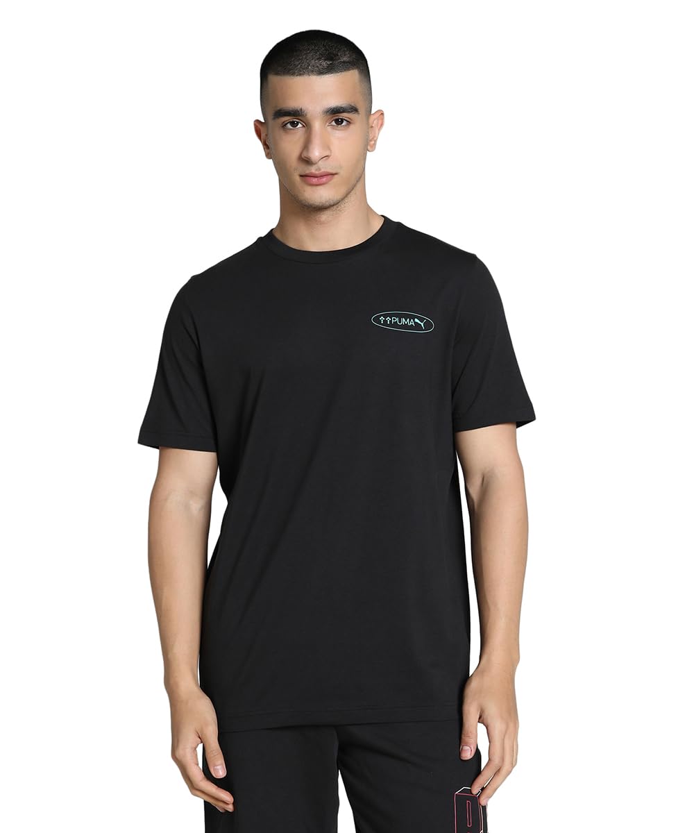 Puma Men's Black Regular Fit T-Shirt in Size XL, Sports Direct