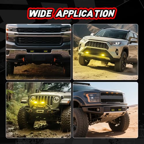 Image of SAE Fog Lights Yellow Pod Lights DOT Approved Street Legal