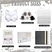 J6&H6 31 Pcs DIY Therian Mask Kit with Exclusive Funny Stickers, Blank Cat Mask,Fabric Sheet, Faux Fur and Eye Mesh Suitable for Christmas Ghost Role-Playing Parties(Grey)