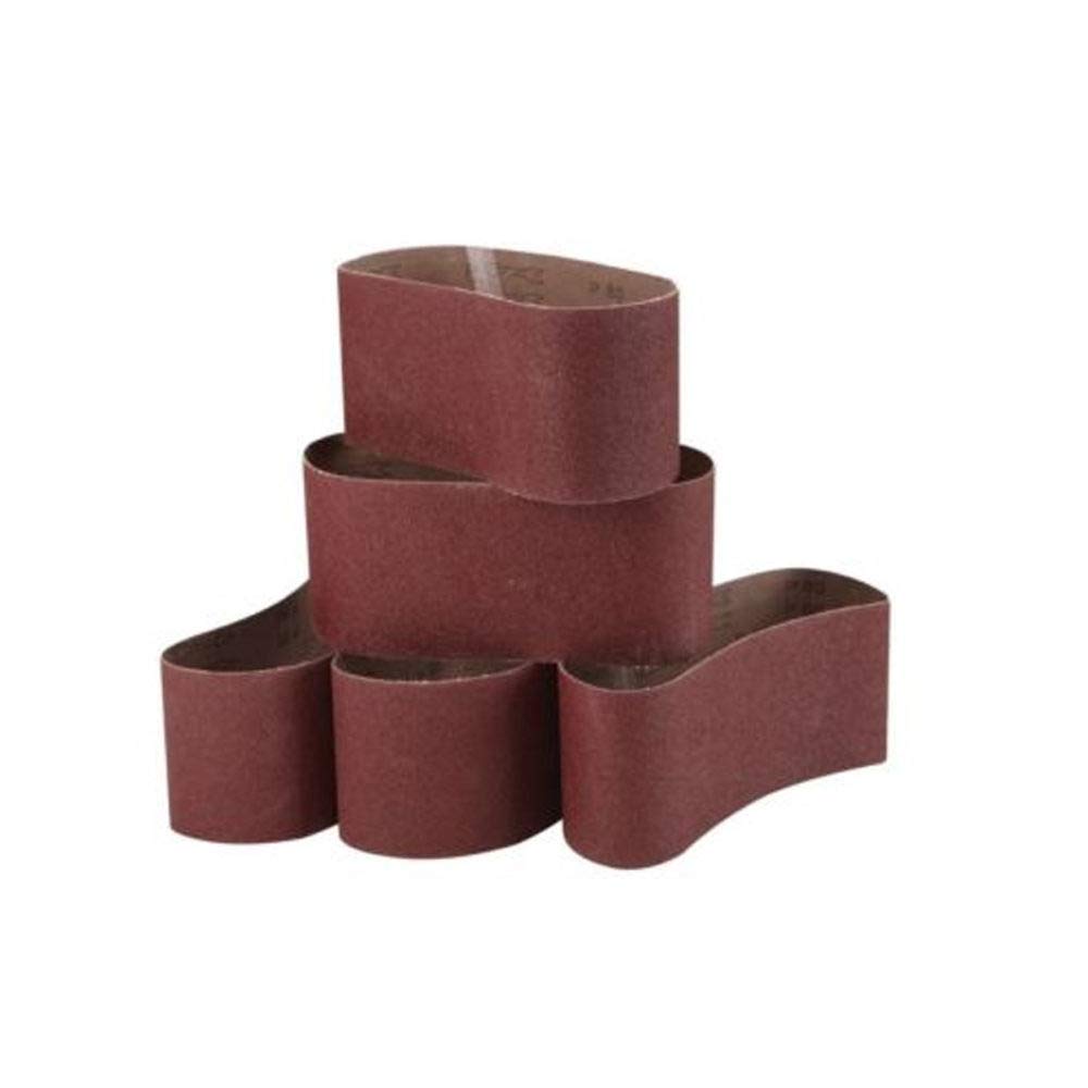5 pièces 533 x 75 mm courroies de ponçage 40 grains en aluminium pour ponceuse à bande polissage outil abrasif de machine de remplacement, Chine